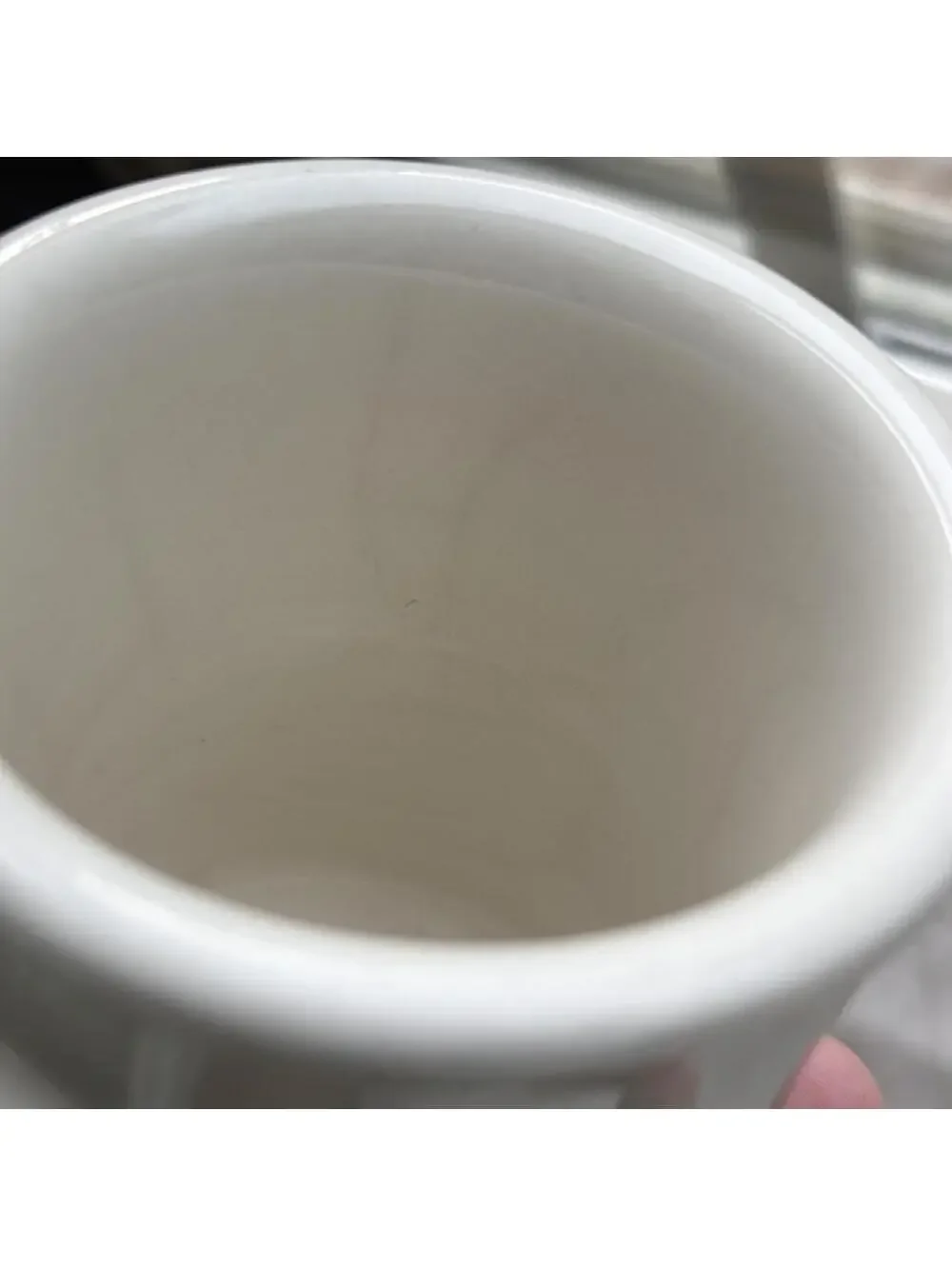 Crestware white ceramic mugs, set of 3